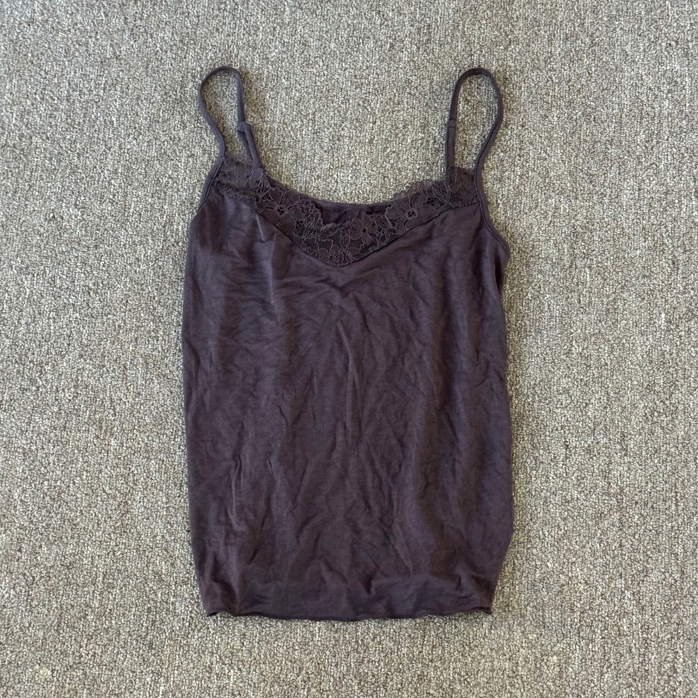 Skims‎ Stretch Lace Cami Phoenix Brown V-Neck Camisole SL-CAM-9930W Small